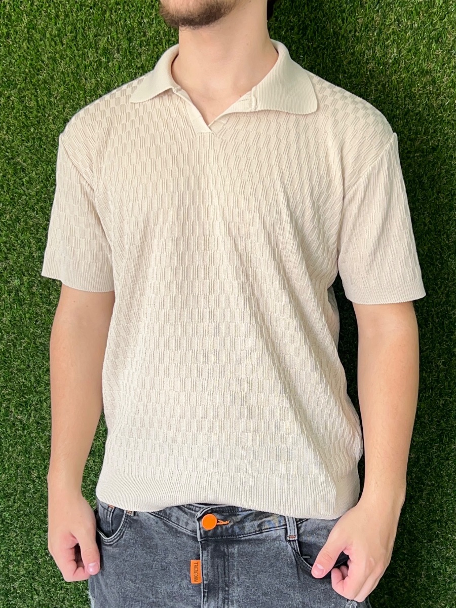 Camisa Polo Tricot Texturizada