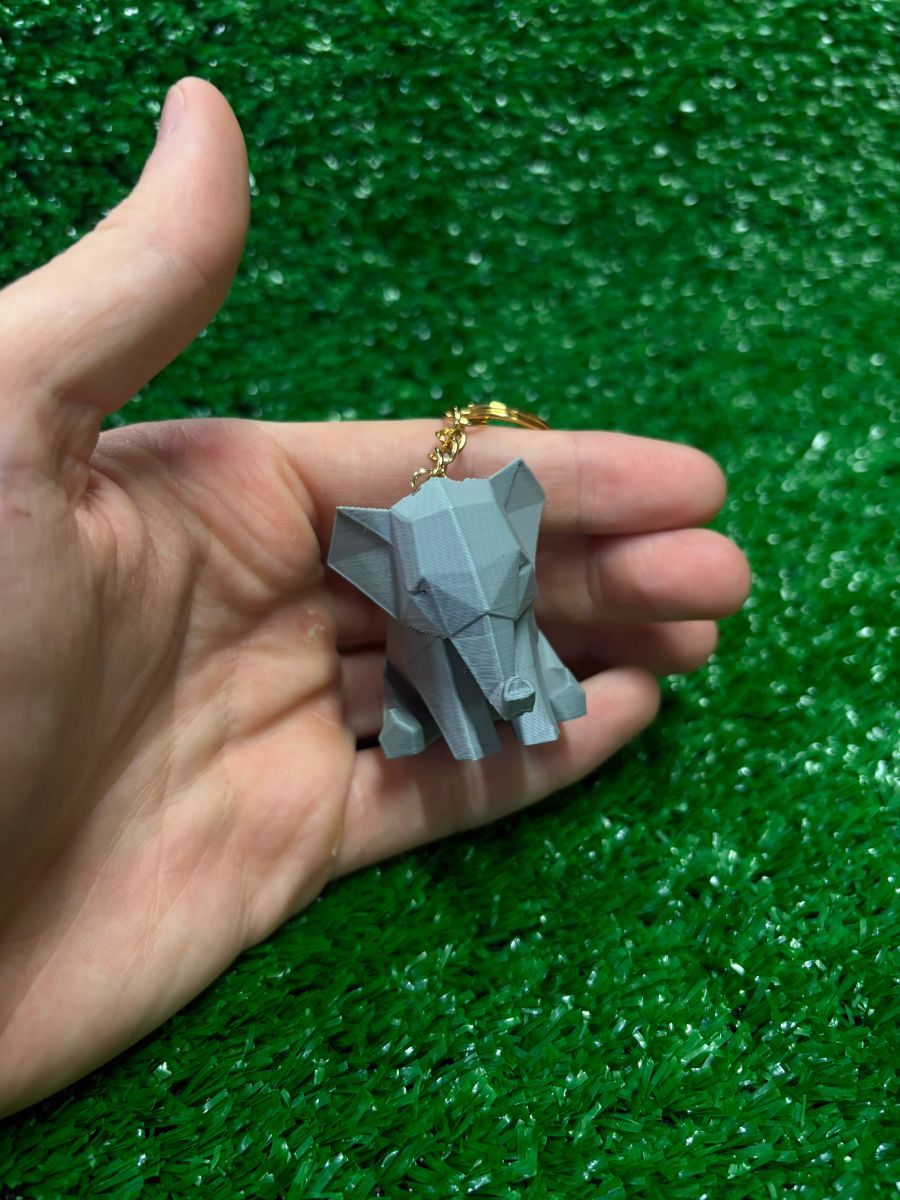 Chaveiro elefante origami